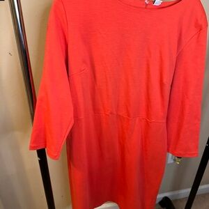 Old Navy Vibrant Orange Long Sleeve Dress